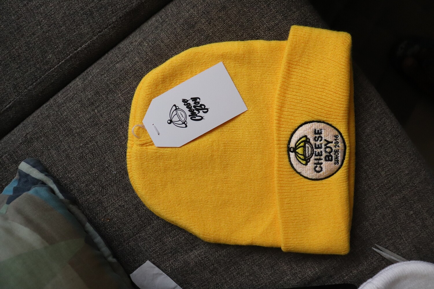 Cheeseboy Originals minimalist cuff knit beanie.