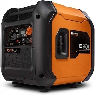 Generac 7127 IQ3500-3500 Watt Portable Inverter Generator Quieter Than Honda, Orange/Black