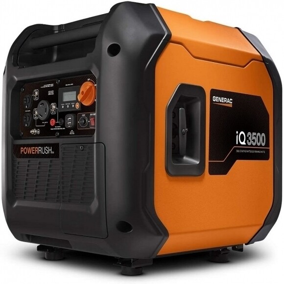 Generac 7127 IQ3500-3500 Watt Portable Inverter Generator Quieter Than Honda, Orange/Black