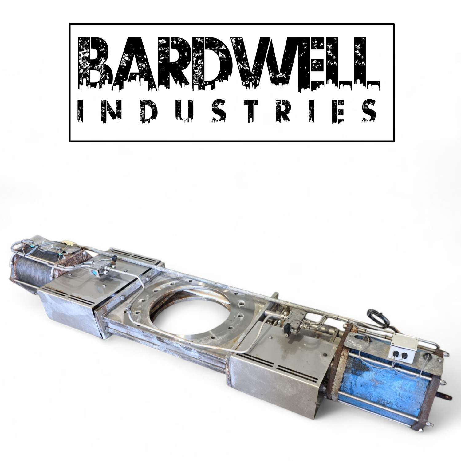 500mm 20&quot; Double gate pneumatic 316 Stainless Steel Knife Valve