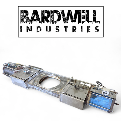 500mm 20&quot; Double gate pneumatic 316 Stainless Steel Knife Valve