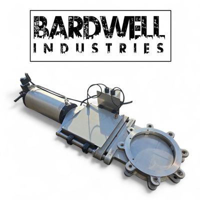 200mm 8" Keystone pneumatic 316 Stainless Steel Knife Valve