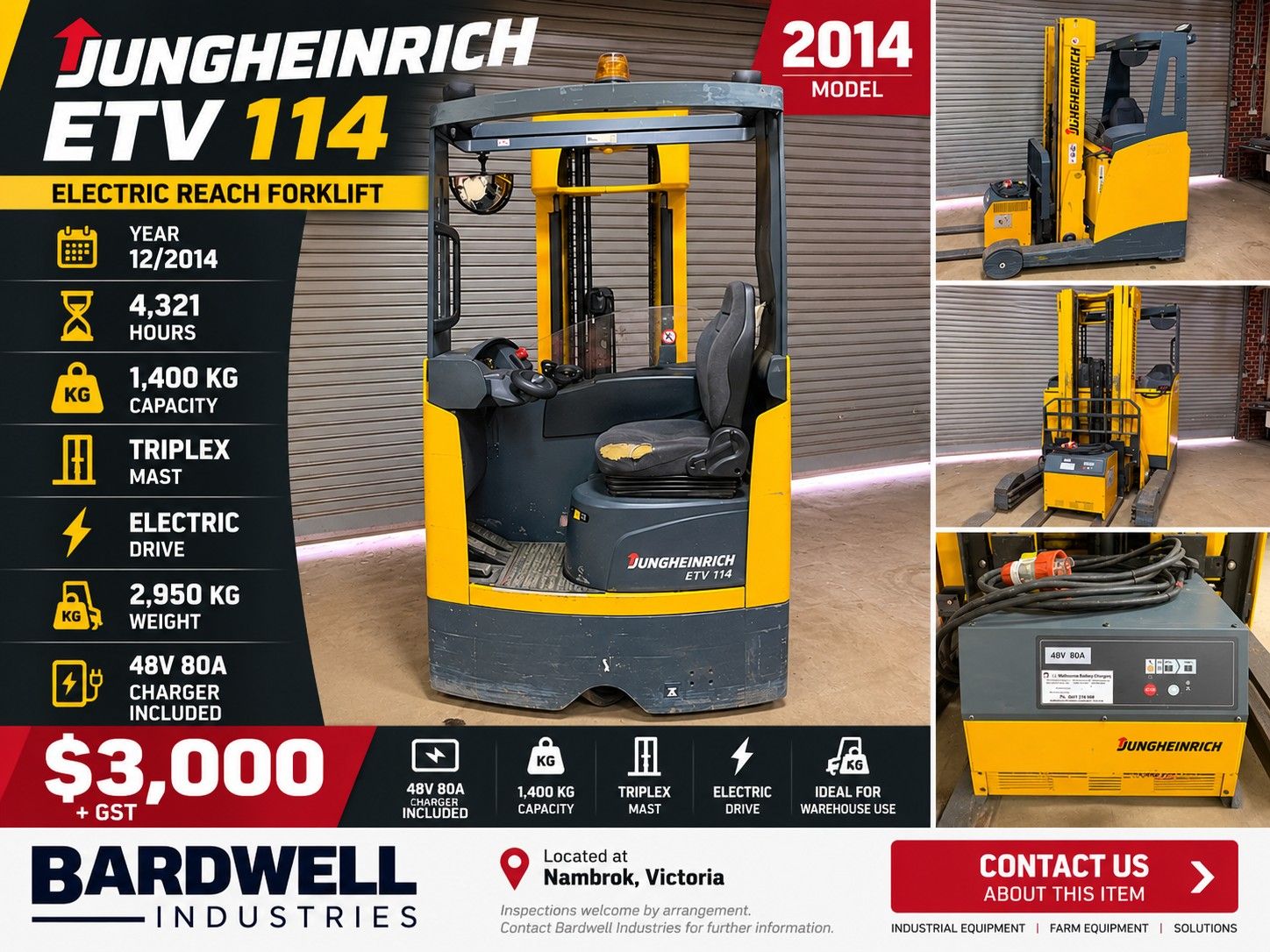 Jungheinrich ETV 114 Forklift