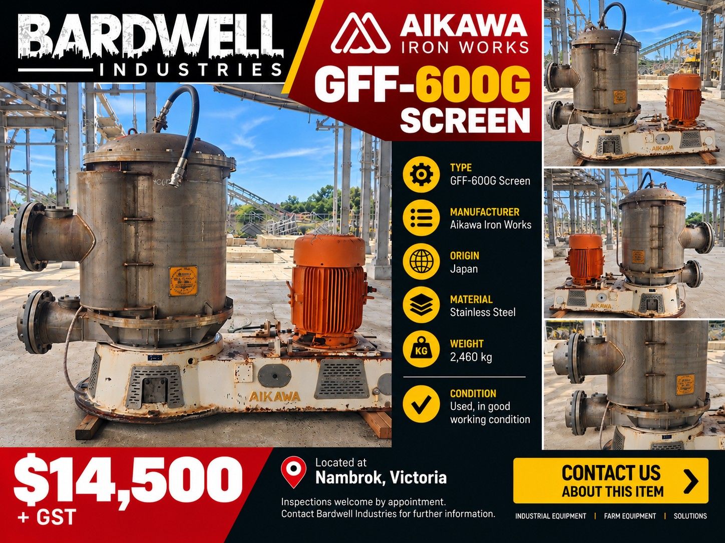 Aikawa Iron Works GFF-600G Screen