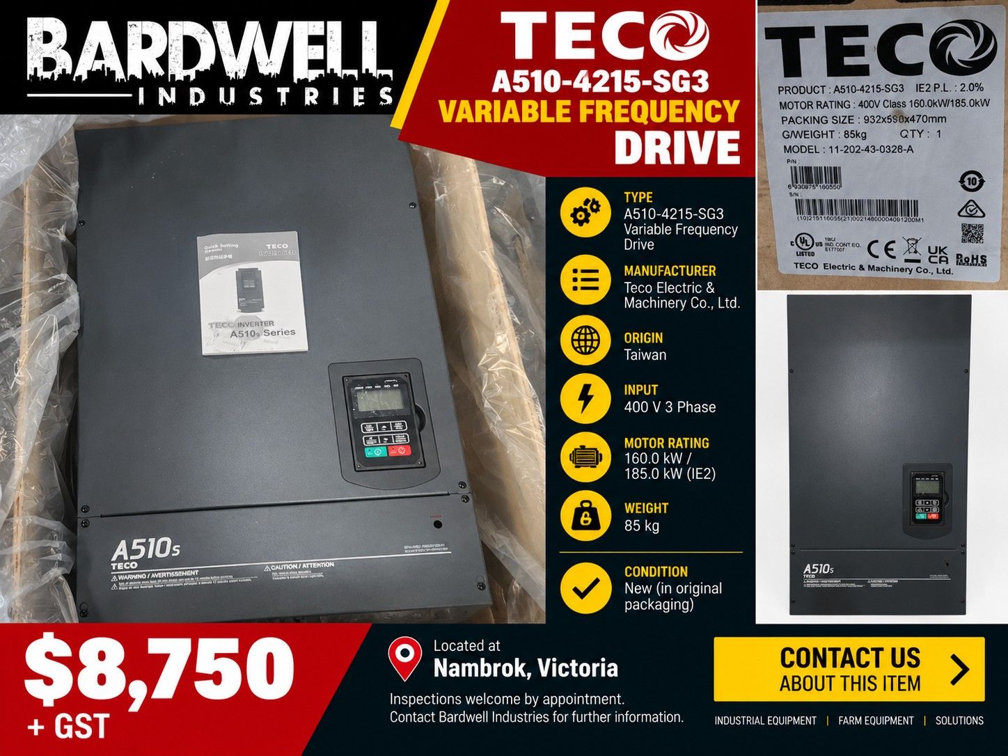 Teco A510-4215-SG3 Variable Frequency Drive