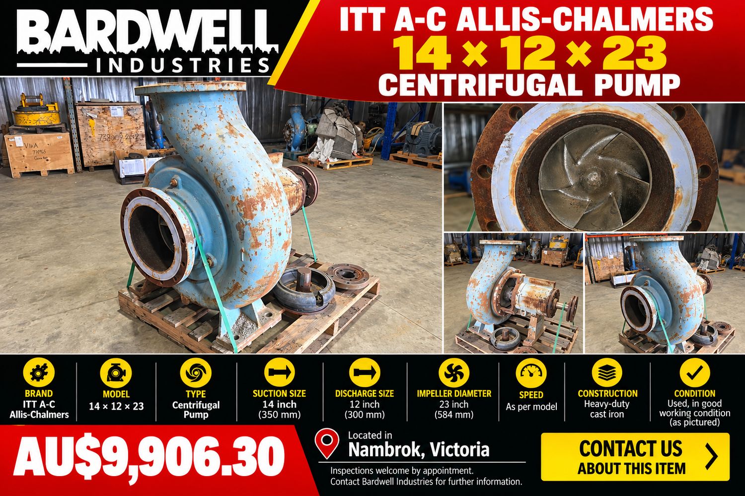ITT A-C (Allis Chalmers) 14x12x23 Centrifugal Pump