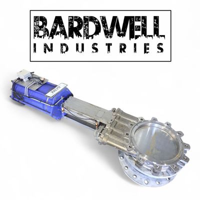 400mm 16" Brooks pneumatic 316 Stainless Steel Knife Valve