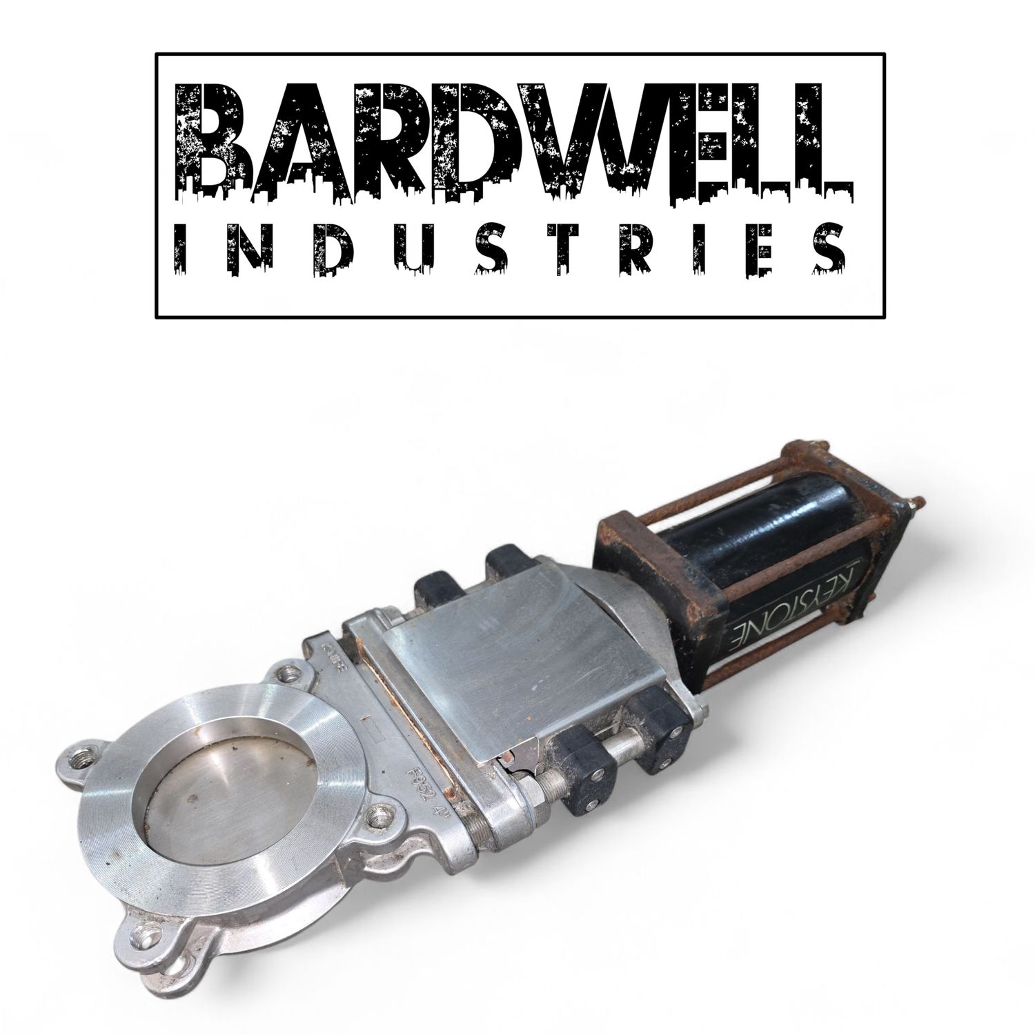 100mm 4" Keystone pneumatic 316 Stainless Steel Knife Valve