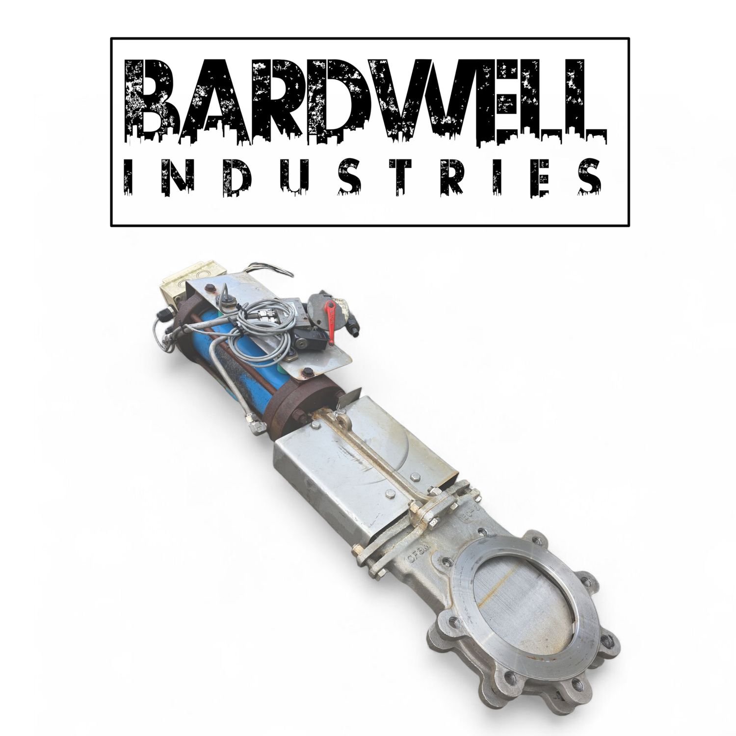 150mm 6" Turnflo pneumatic 316 Stainless Steel Knife Valve