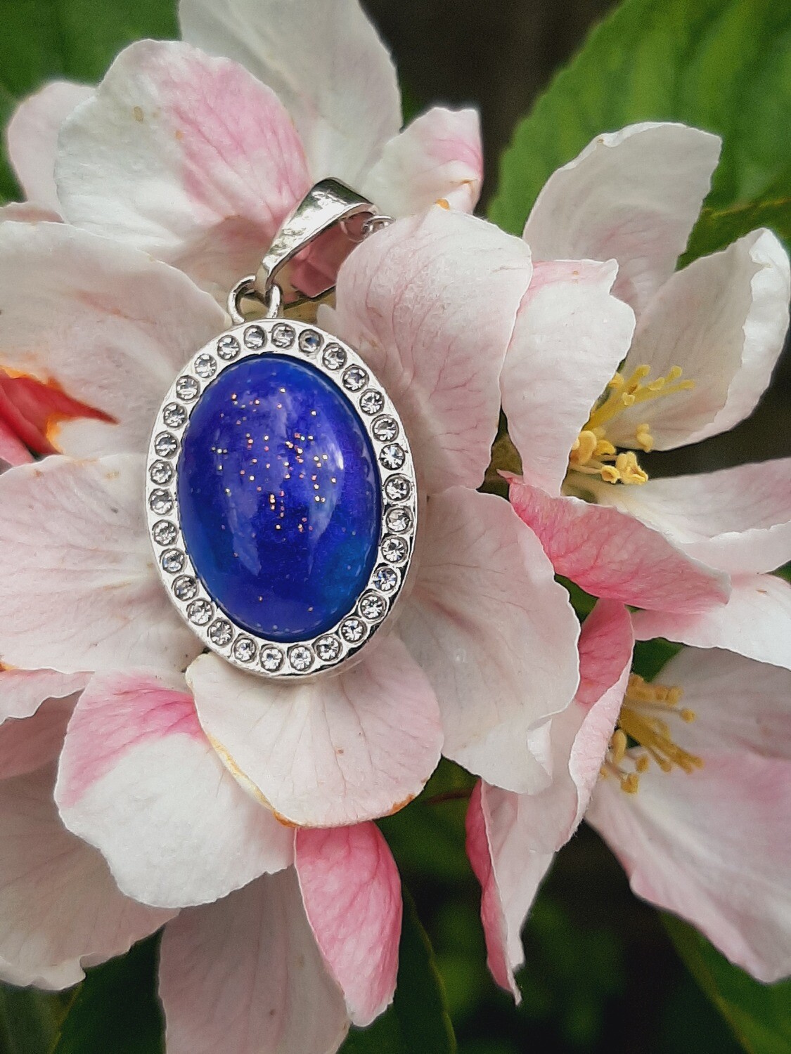 "Forever" -  Crystal Pendant Oval  (small)