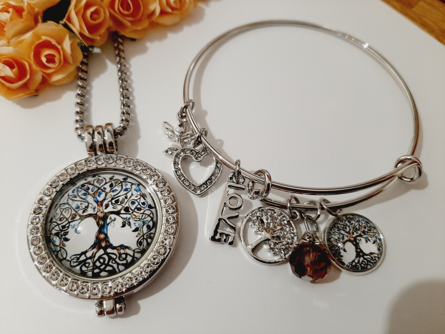 Clann Coin Locket and Bangle Set