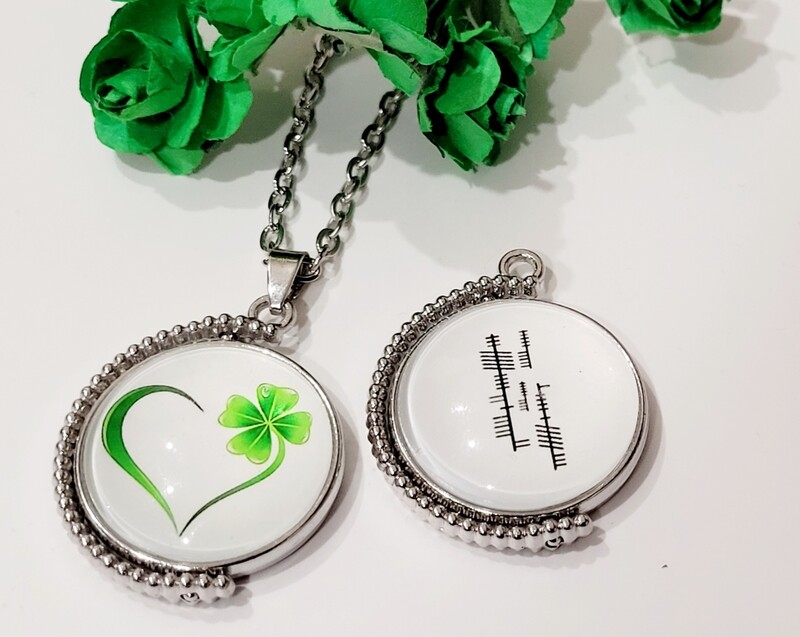 My Heart is in Ireland Rotation Pendant