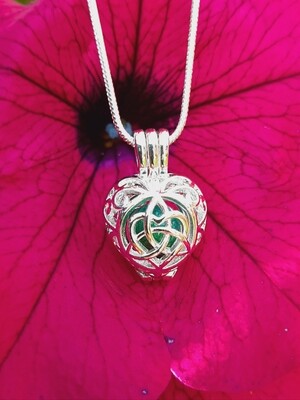 "Forever" - Celtic Triskele Heart Cage Small