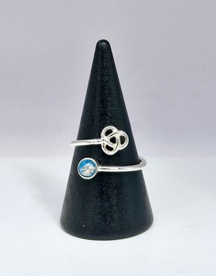 Sterling Silver Celtic Triskele Wrap Ring