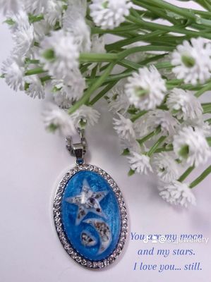 "Forever" -  Crystal Pendant Oval  (small)