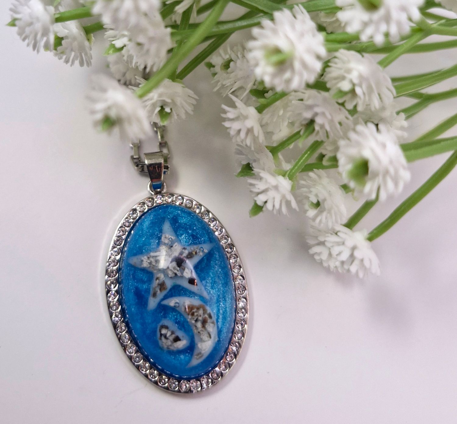 &quot;Forever&quot; -  Crystal Pendant Oval  (Large)