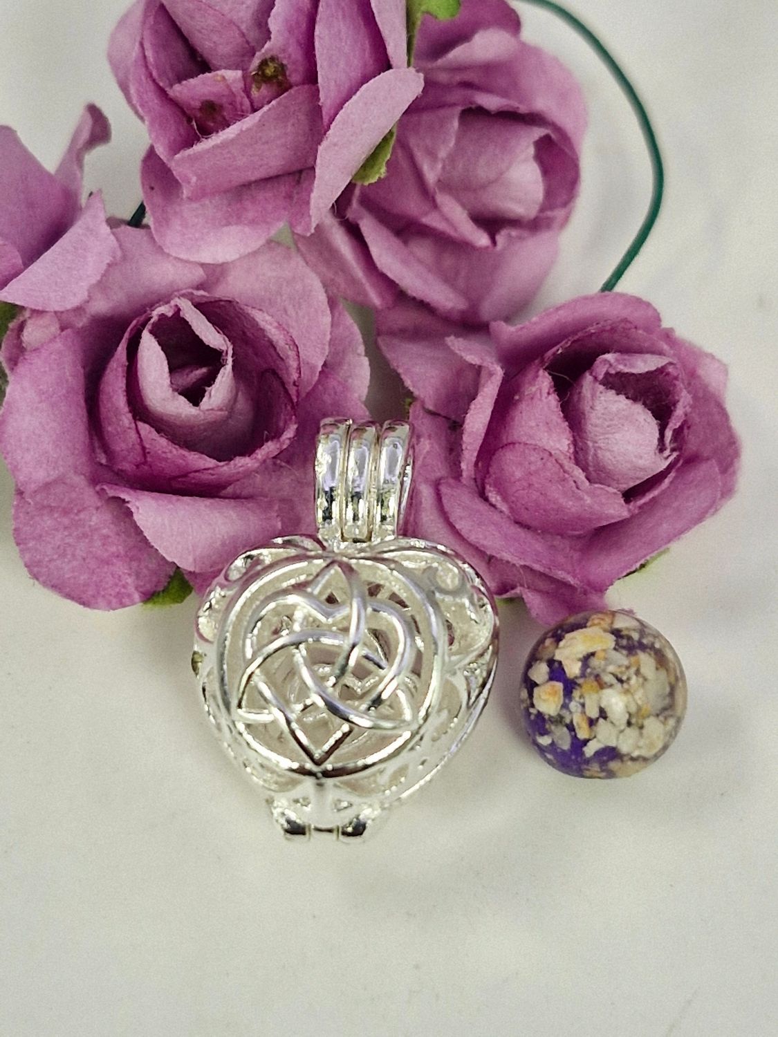 &quot;Forever&quot; -   Celtic Triskele Heart Cage  Small