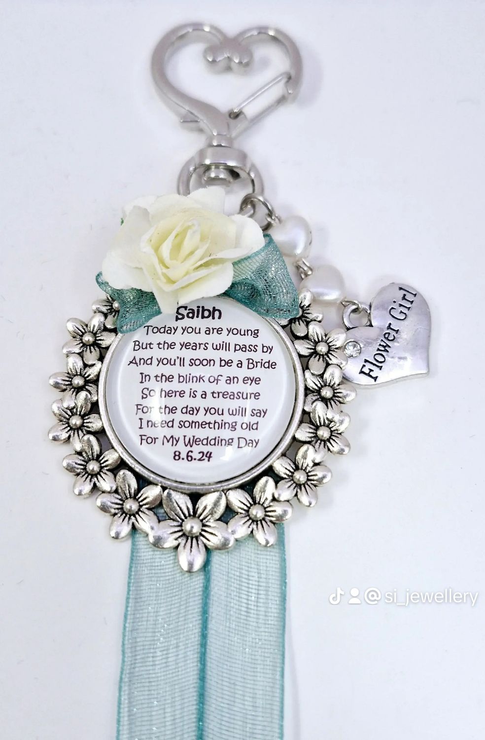 &#39;Missed&#39; Flower Girl Bouquet Clip