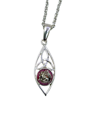 &quot;Forever&quot; -   Sterling Silver Celtic Triskelle Base Round Pendant