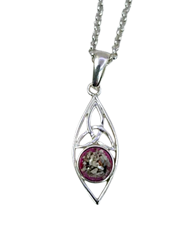"Forever" -   Sterling Silver Celtic Triskelle Base Round Pendant