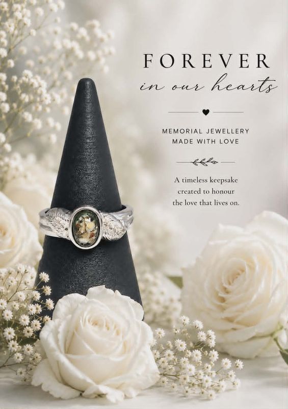 "Forever" Ashes/hair Infused sterling silver wing ring "Forever" Ashes/hair Infused sterling silver wing ring