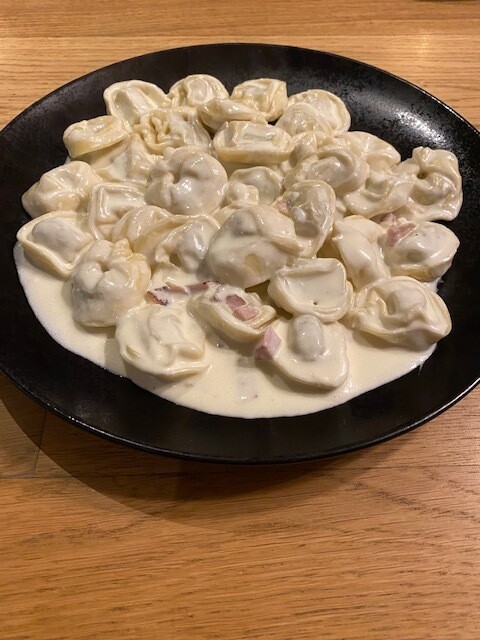 Tortellini à la crème jambon