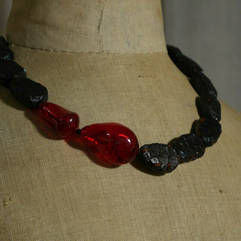 Collier - Flam' charcoal