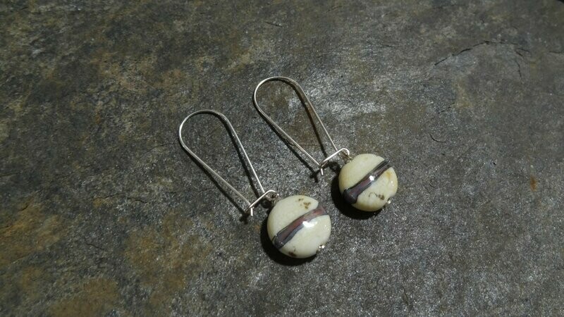 Boucles d'oreilles - Conques style paysage