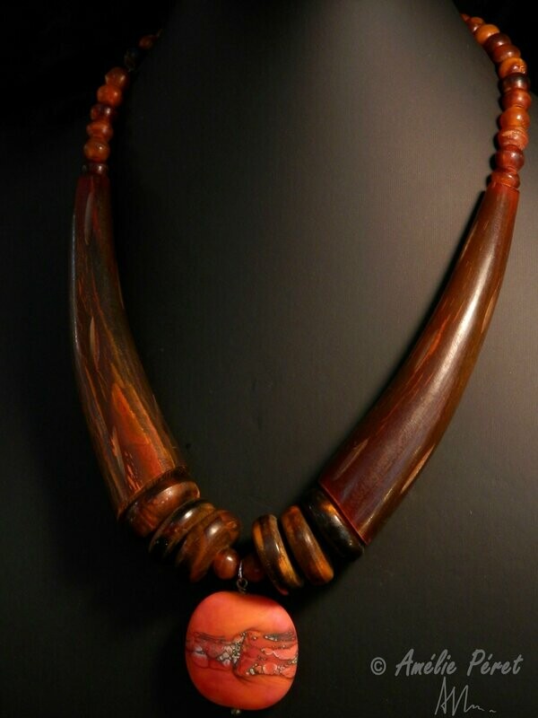 Collier en corne - Aurore