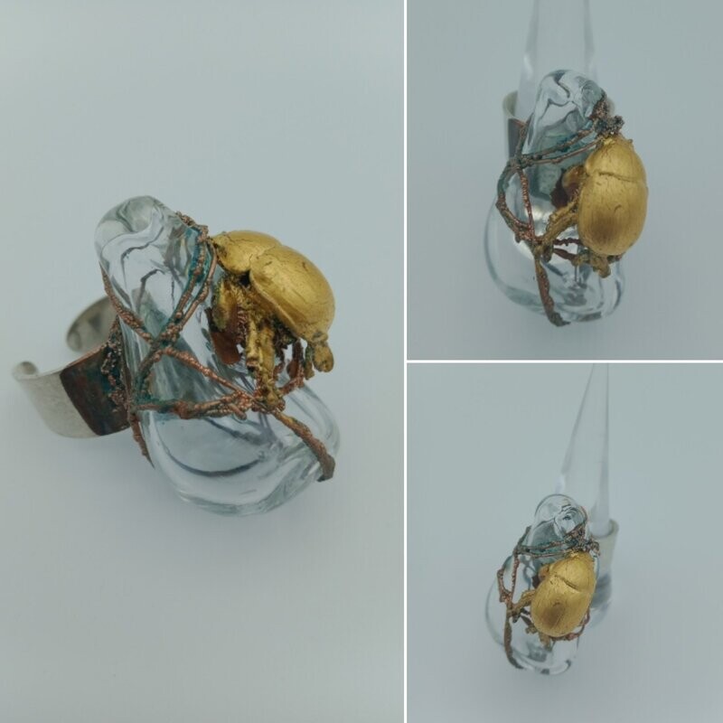 Bague - Organic scarabée