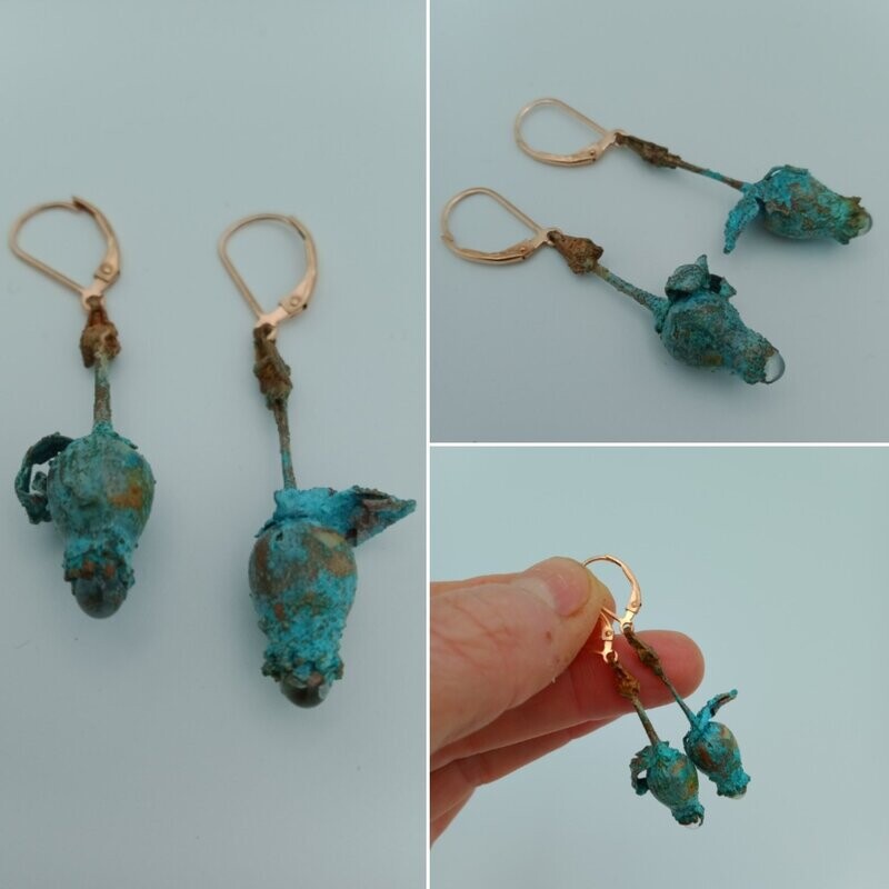 Boucles d'oreilles - Fleurs cristal