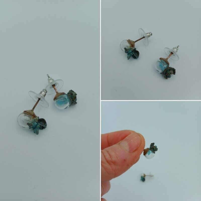 Boucles d'oreilles puces - Fleurs des champs