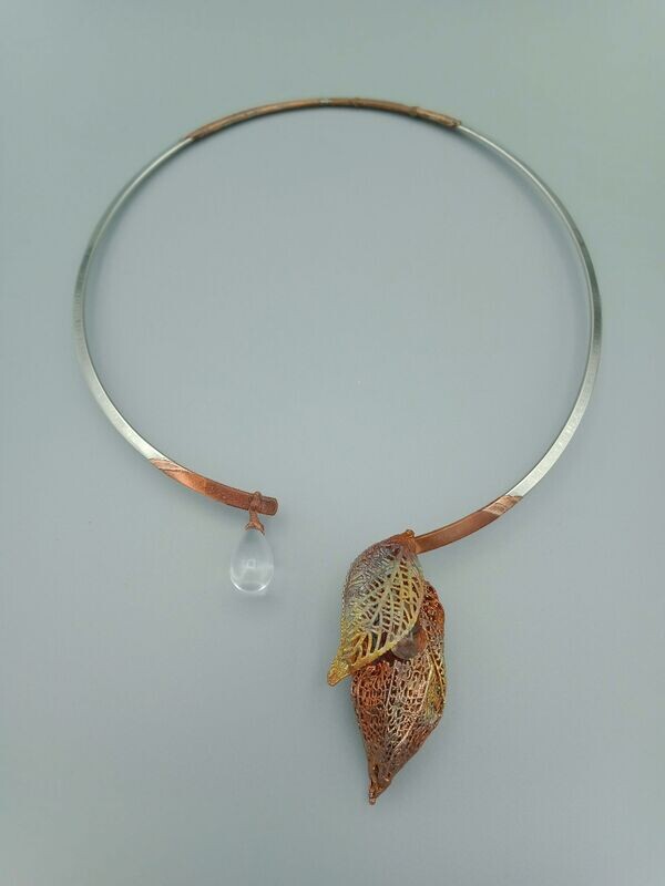 Collier - Physalis cristal