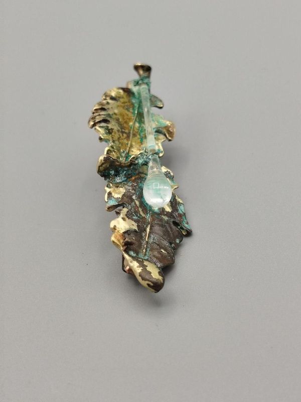 Broche - feuille goutte