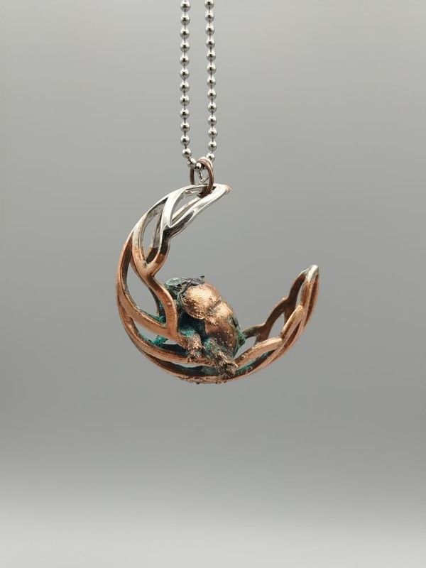 Collier - Lune Scarabée