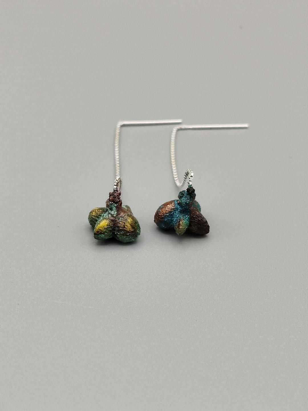 Boucles d’oreilles - Fleur Fusain
