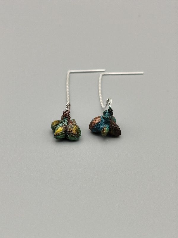 Boucles d’oreilles - Fleur Fusain