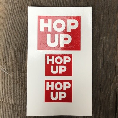 Hop Up 3 x Block Logo Waterslide Decal