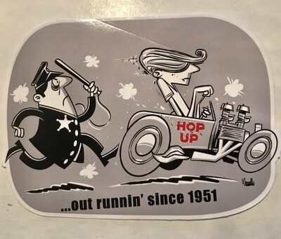NEW! Hop Up &#39;Cop Chase&#39; Sticker by Jeff Norwell