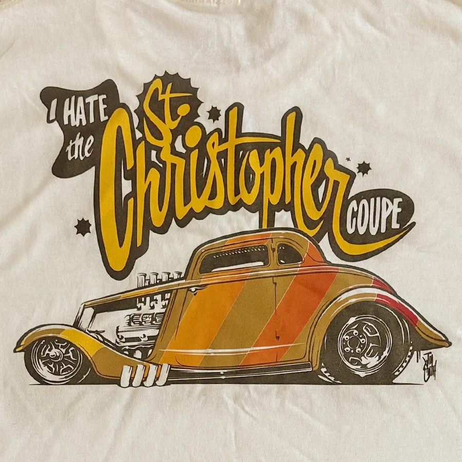 I Hate the St Christopher Coupe Cream T-shirt