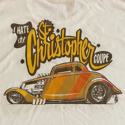 Church Equipped I Hate the St Christopher Coupe Cream T-shirt