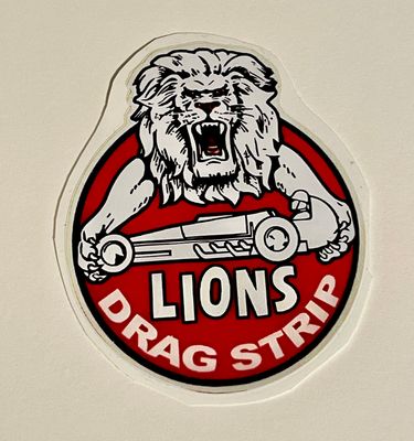 Lions Drag Strip Vintage Sticker