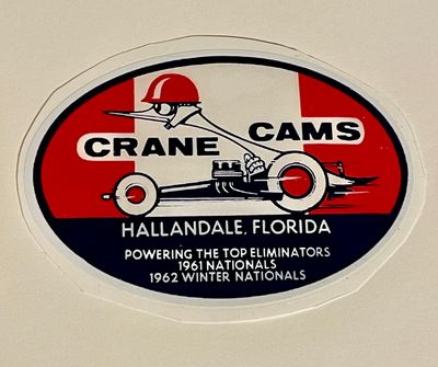 Vintage Crane Cams Logo Sticker