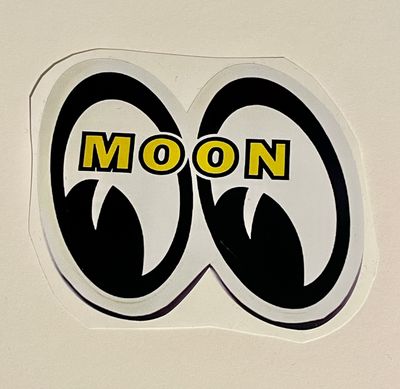 Moon Look Left Vintage  Sticker