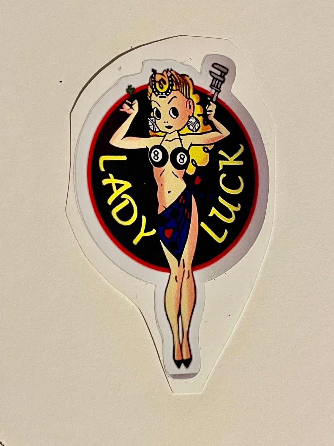 Lady Luck Vintage Sticker