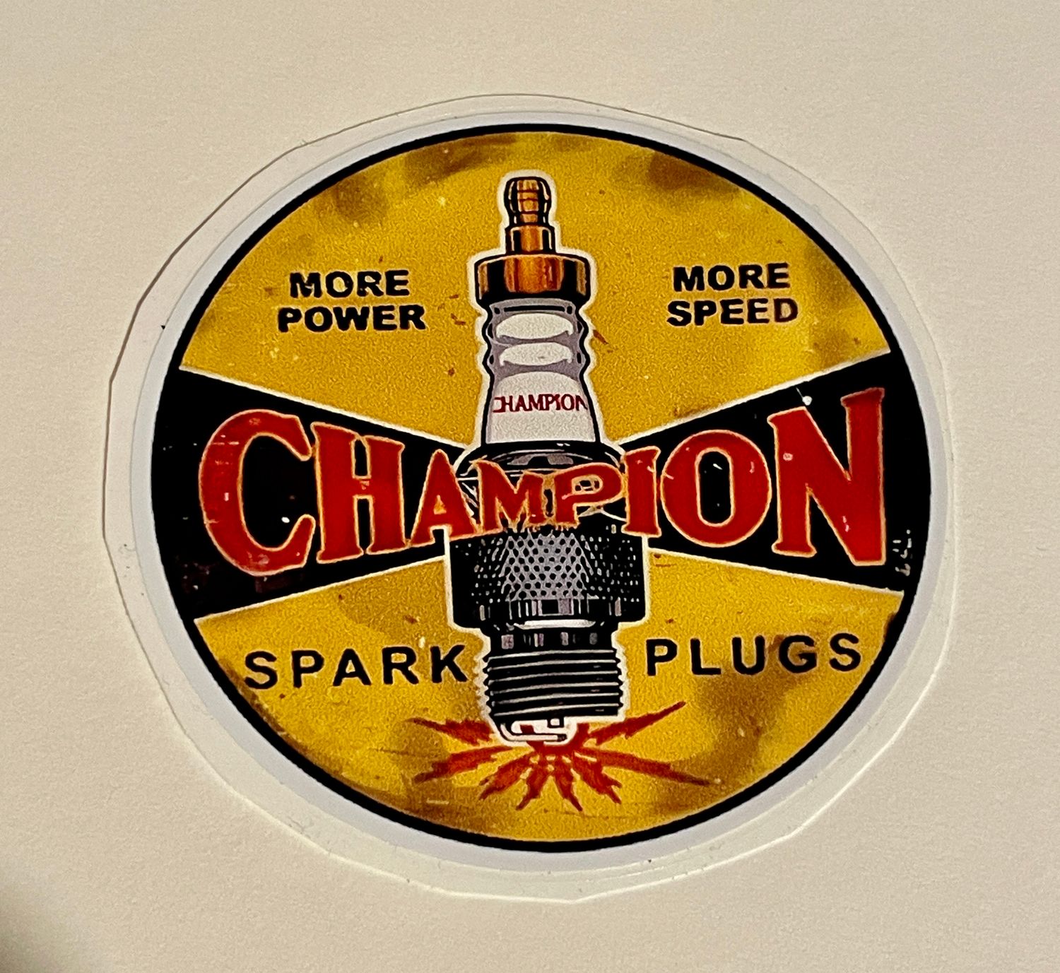 Vintage Champion Spark Plugs logo Sticker