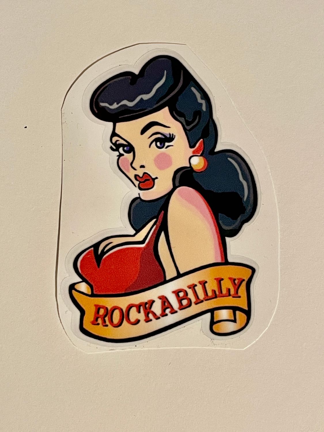 Rockabilly Girl Vintage Sticker