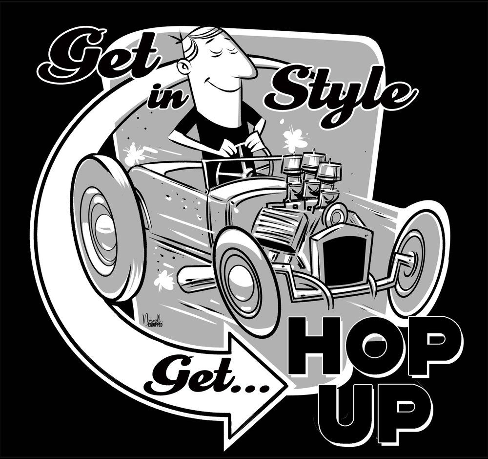 Hop Up &#39;Get Style&#39;  Short Sleeve T-shirt Black XL