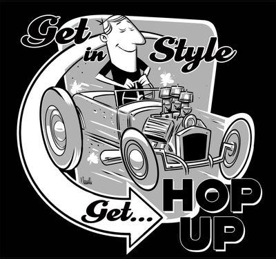 Hop Up &#39;Get Style&#39;  Short Sleeve T-shirt Black XL