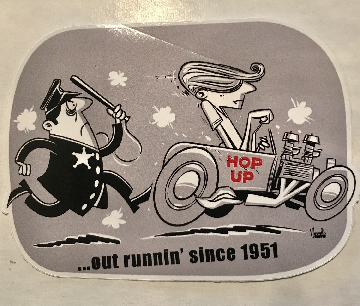 Hop Up Norwell  'Cop Chase'  Sticker